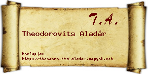 Theodorovits Aladár névjegykártya
